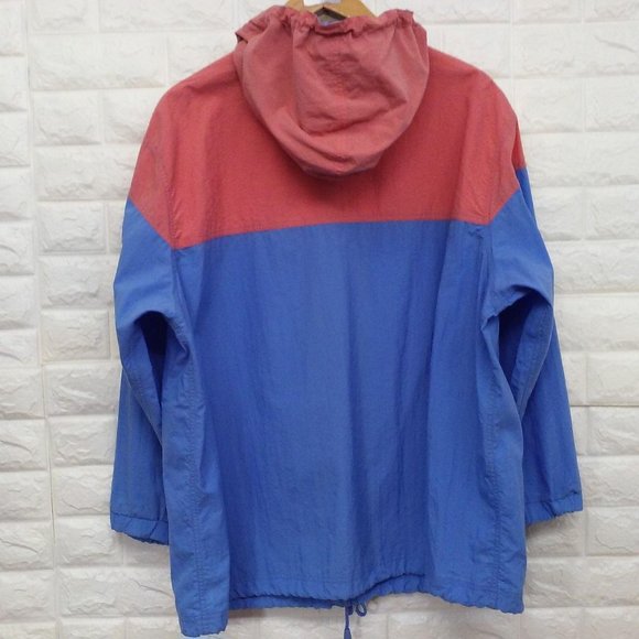 80s Jantzen Color Block Jacket Sz-1X Pockets Hood - Picture 8 of 10